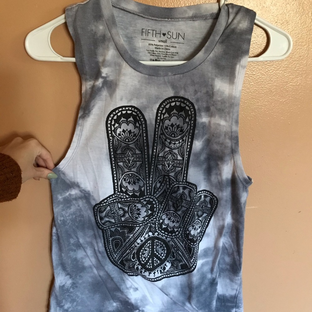Fifth Sun Long Side Tye Die Tank Top